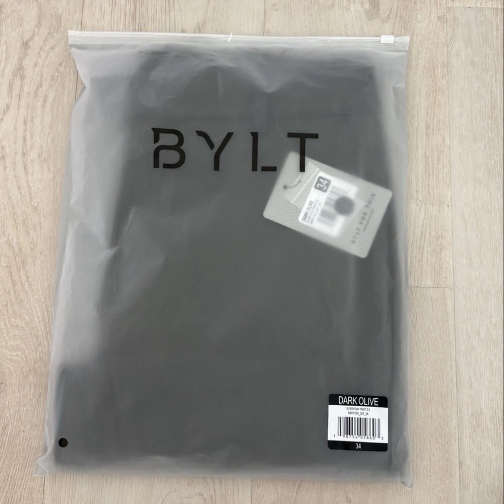 BYLT Everyday Pant 2.0 Men's Size 34 Olive Stretch Slim Chino Casual